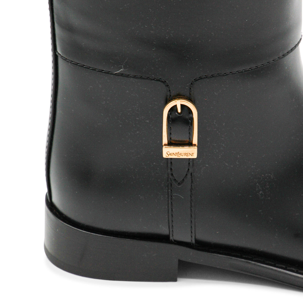 BLACK HORNY LEATHER BOOTS