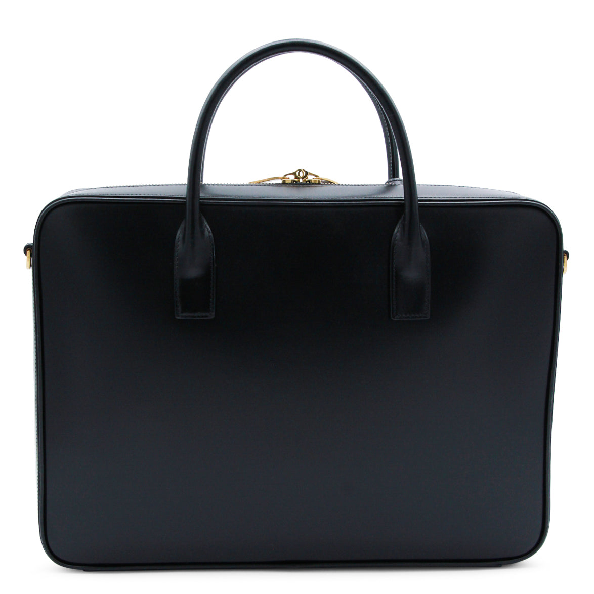 BLACK LEATHER SAC DE JOUR LARGE TOP HANDLE BAG