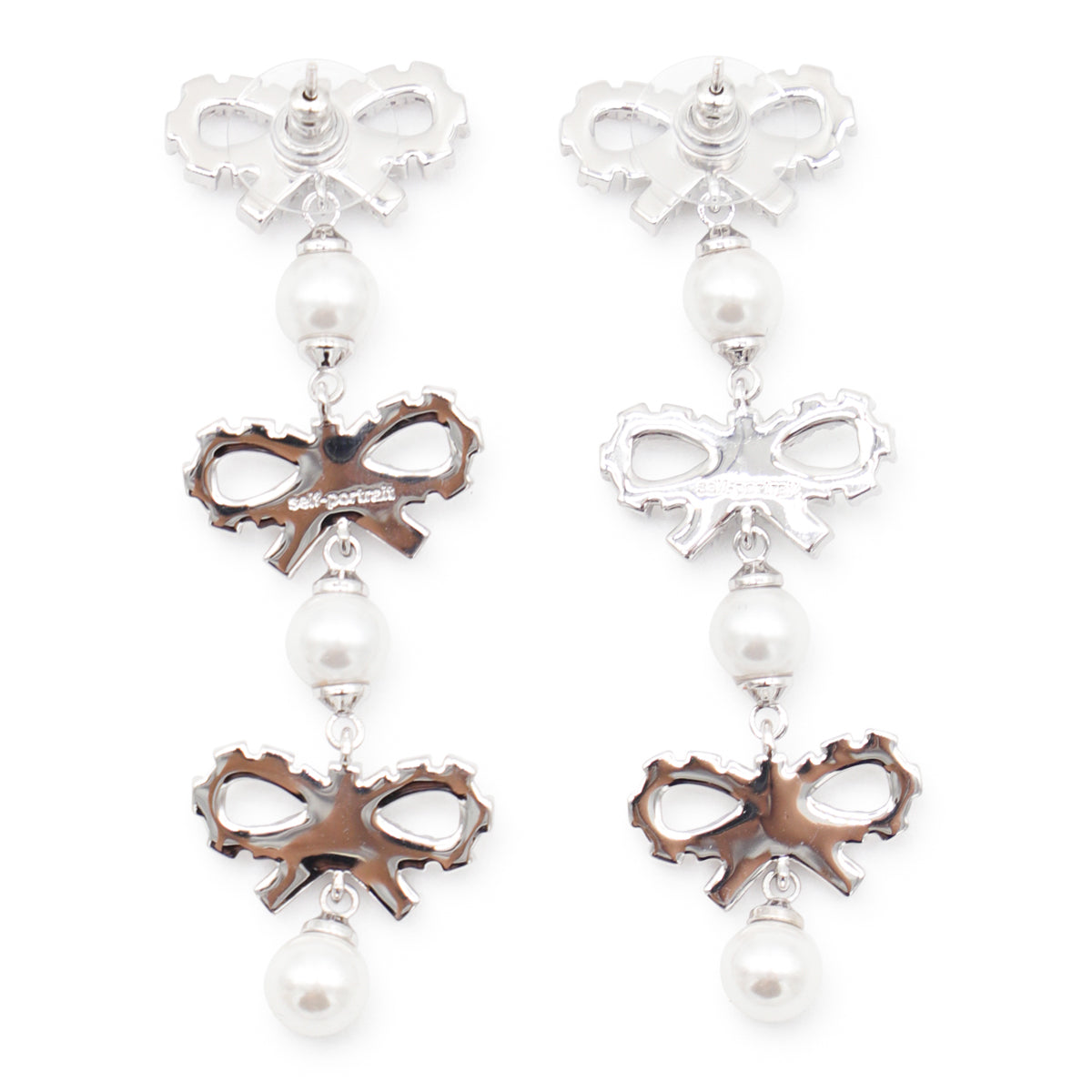 SILVER METAL EARRINGS