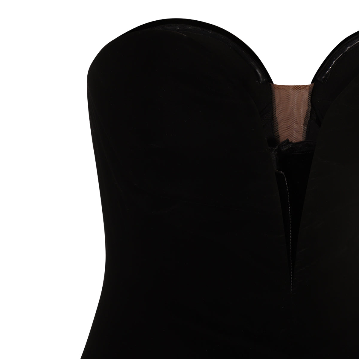 BLACK VISCOSE MIDI DRESS
