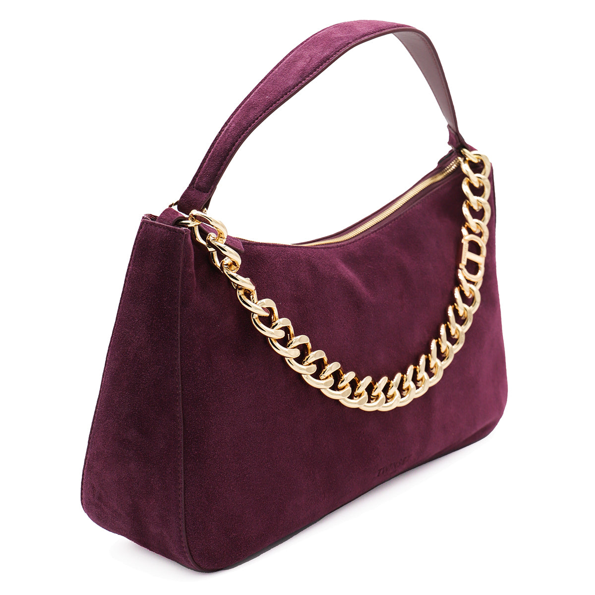 PURPLE LEATHER LILIANE SHOULDER BAG