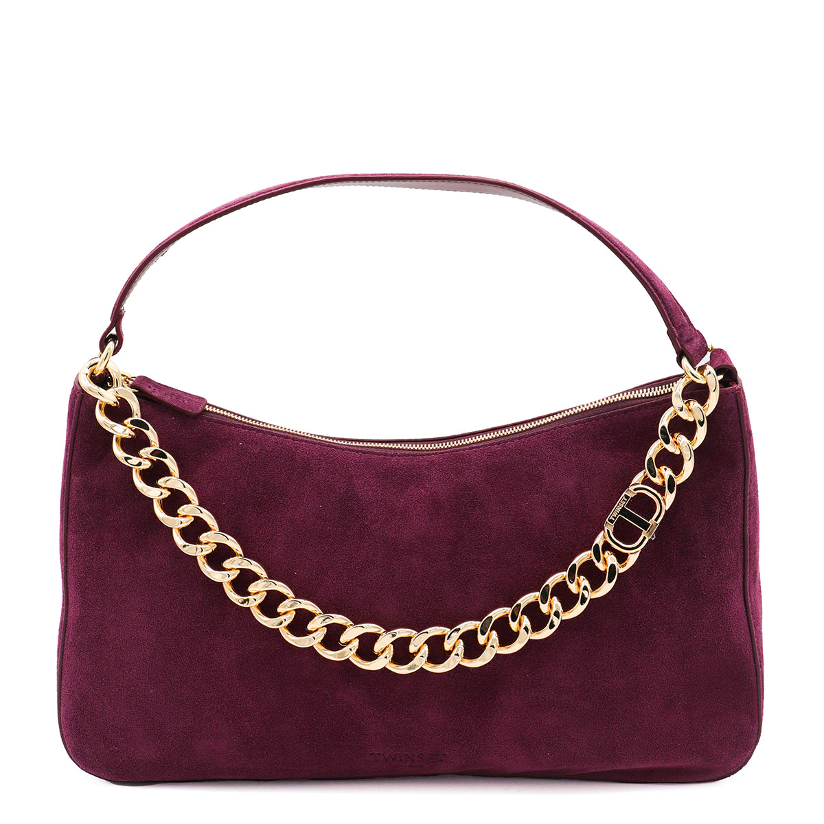 PURPLE LEATHER LILIANE SHOULDER BAG