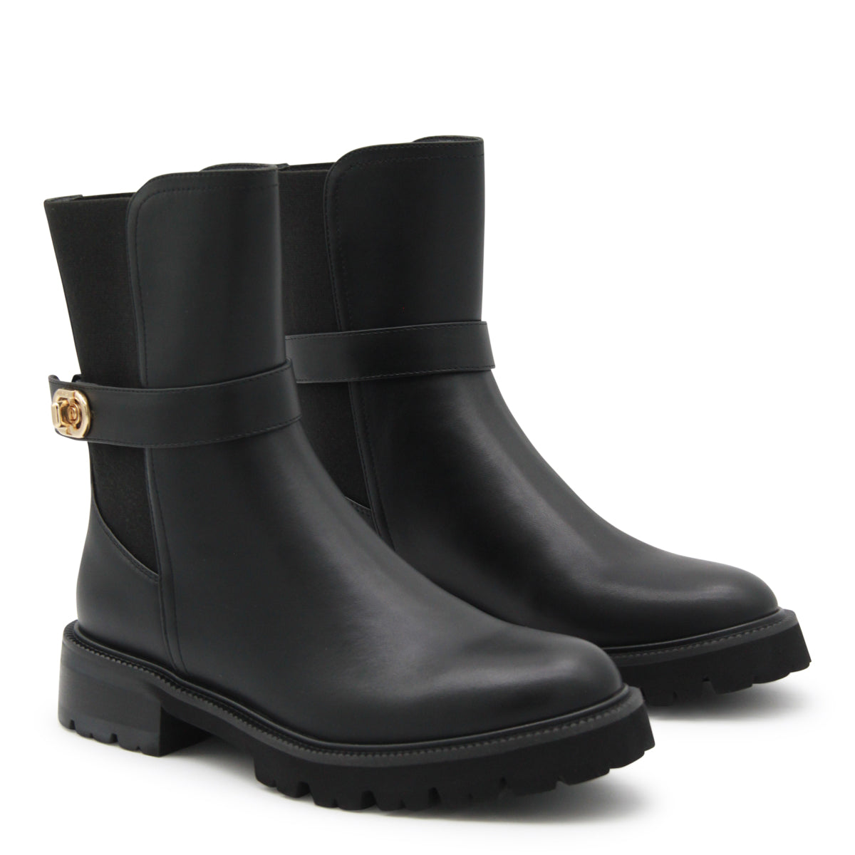 BLACK LEATHER BOOTS