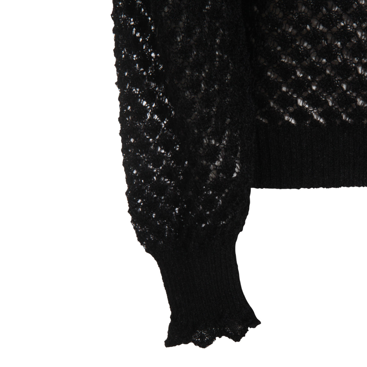 BLACK WOOL KNITWEAR