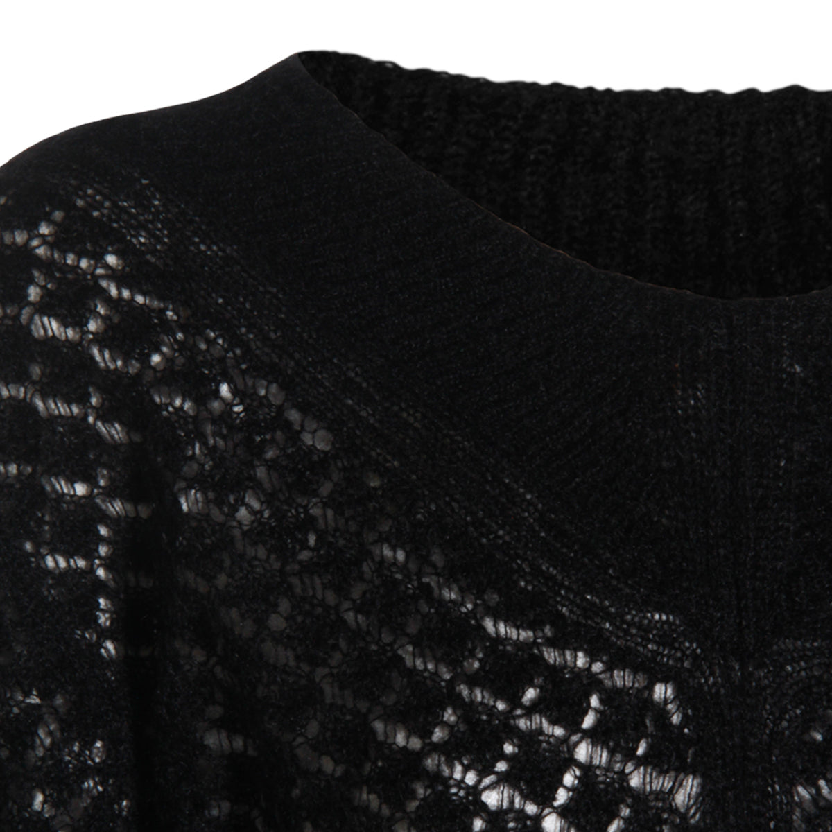 BLACK WOOL KNITWEAR