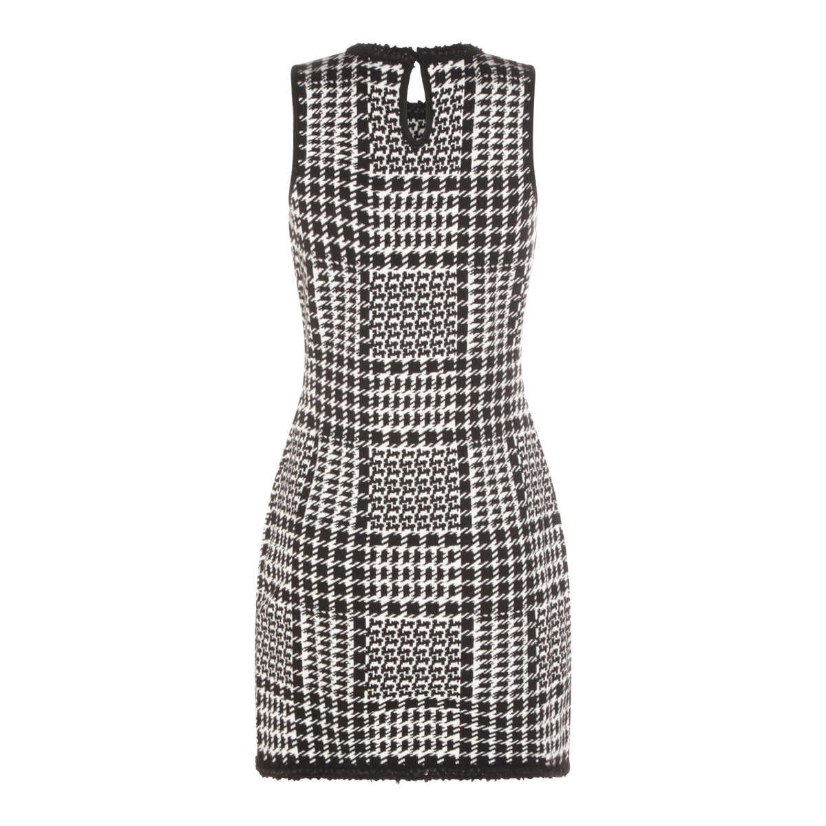 BLACK AND WHITE VISCOSE DRESS