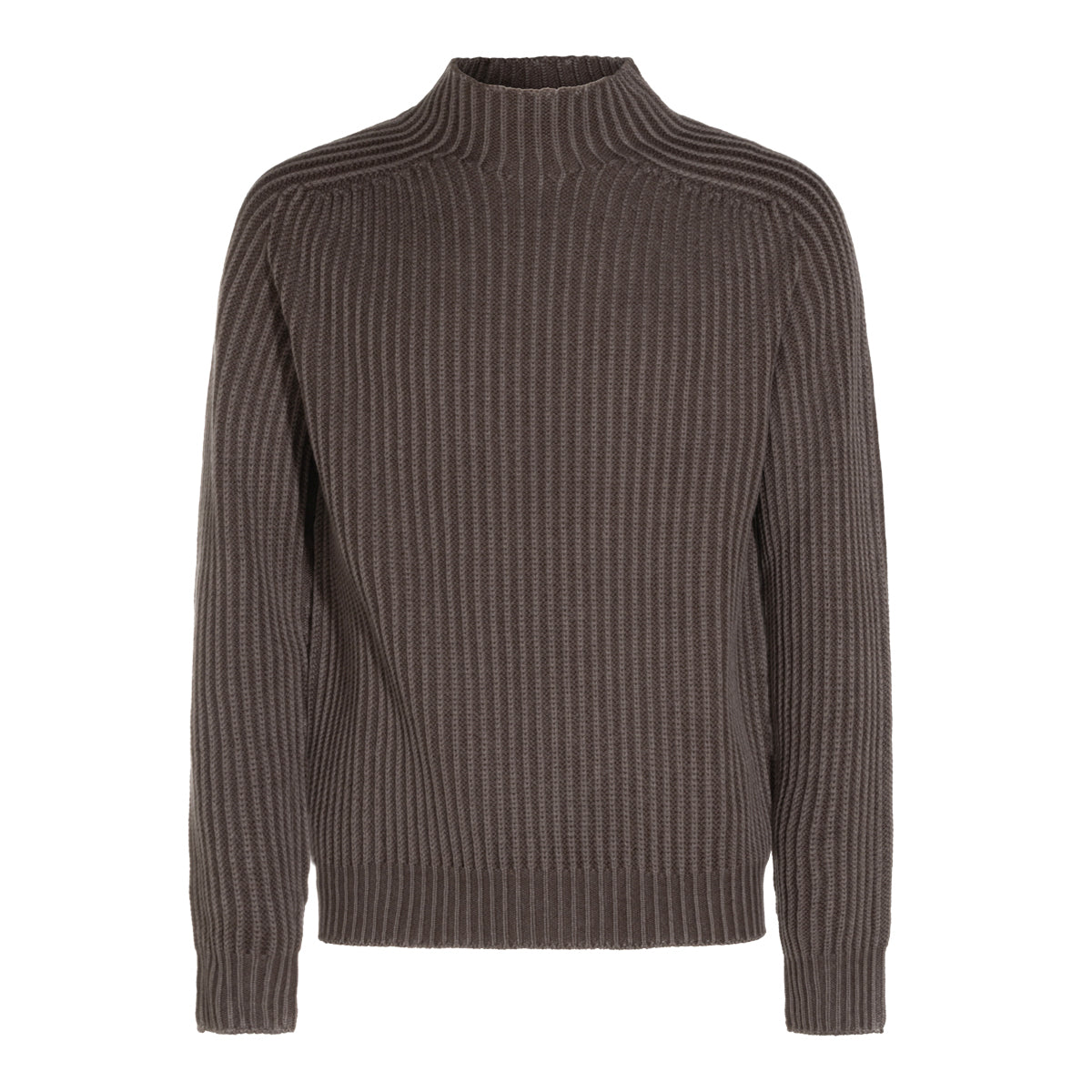 BROWN WOOL KNITWEAR