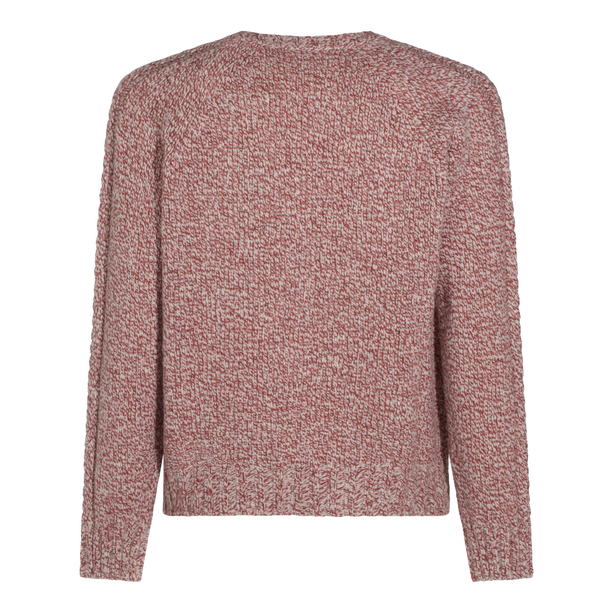 BURGUNDY CASHMERE AND WOOL KNITWEAR