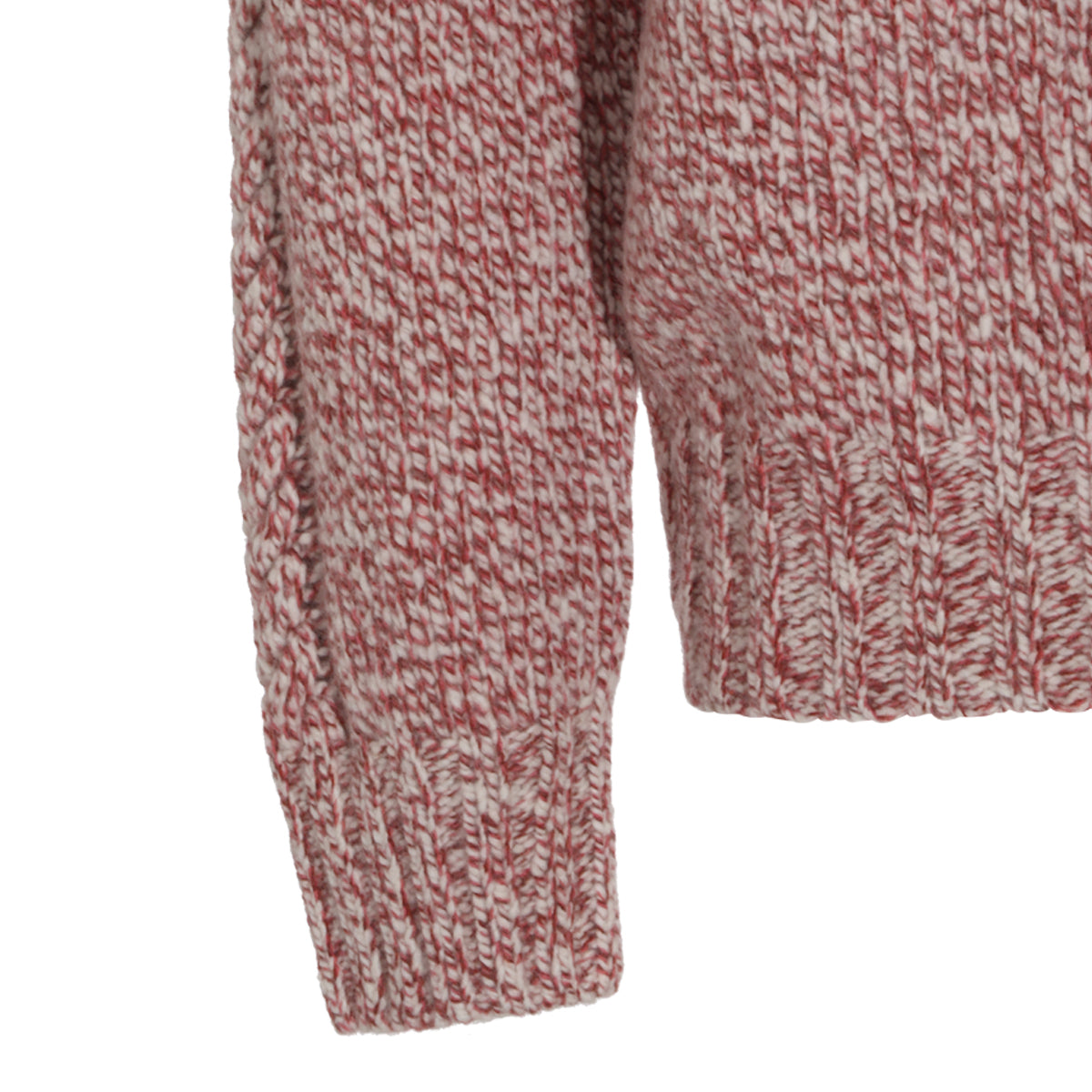 BURGUNDY CASHMERE AND WOOL KNITWEAR
