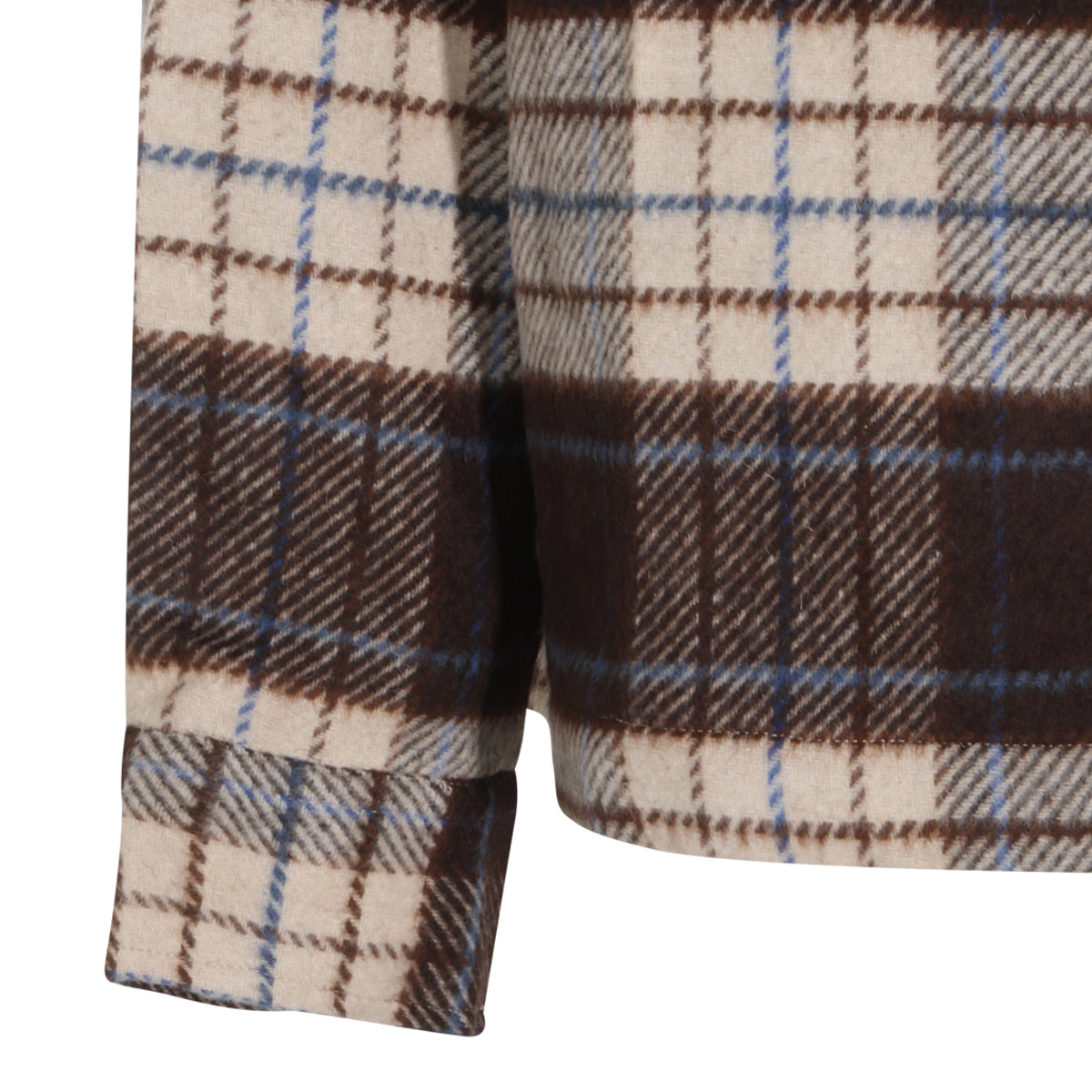 BARREL BROWN WOOL BLEND SHIRT