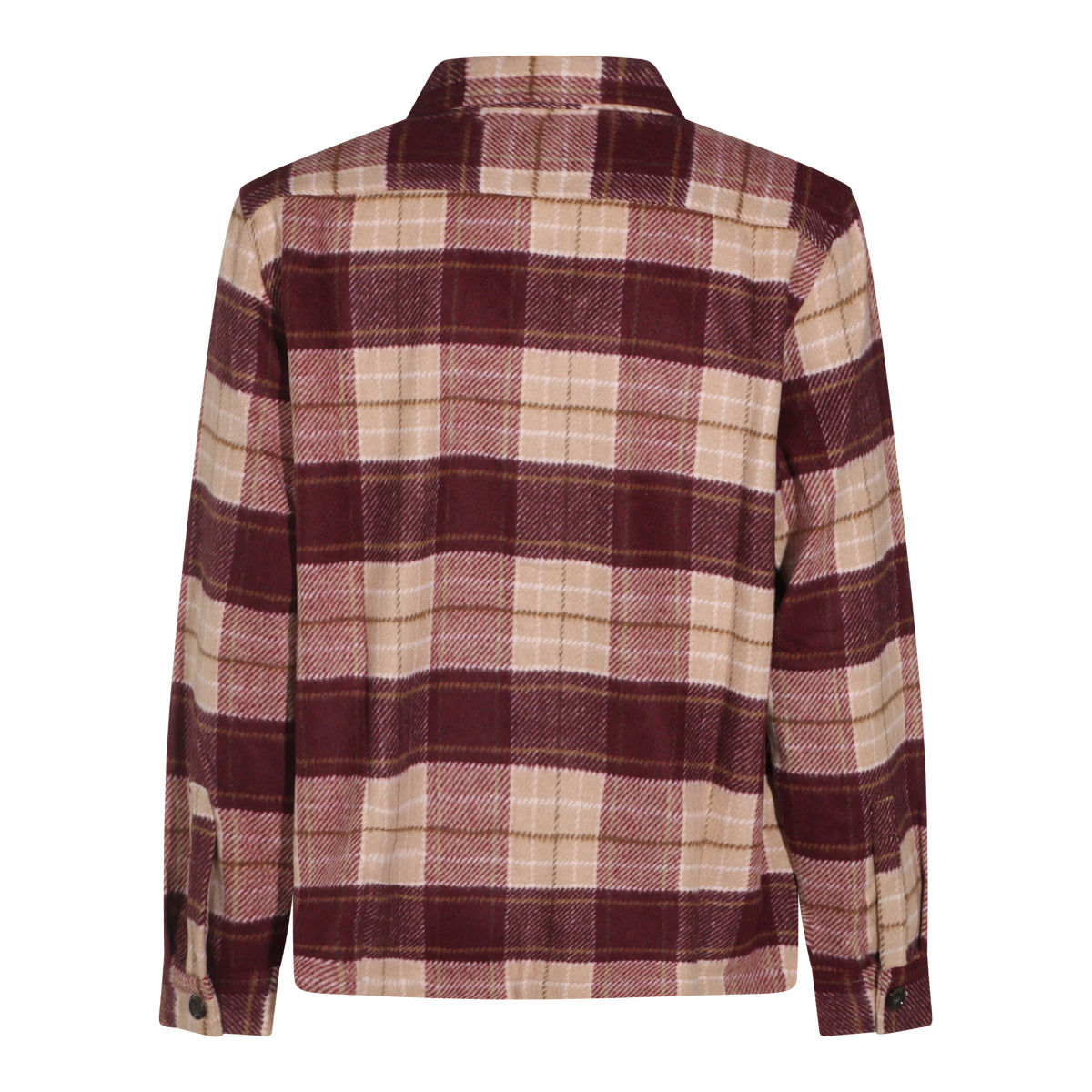 BURGUNDY WOOL BLEND SHIRT