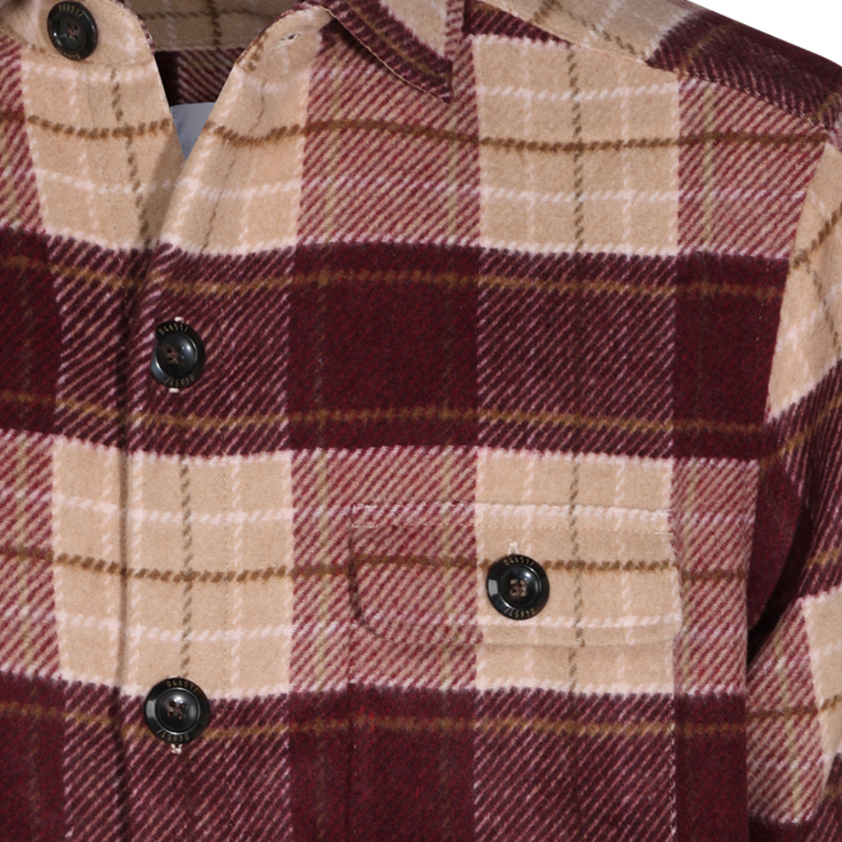 BURGUNDY WOOL BLEND SHIRT