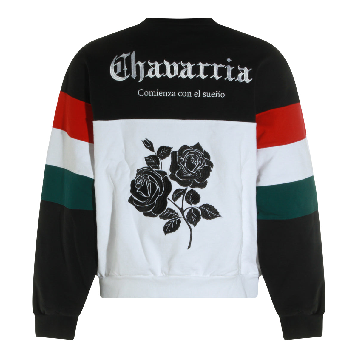 BLACK AND WHITE COTTON SWEATSHIRT