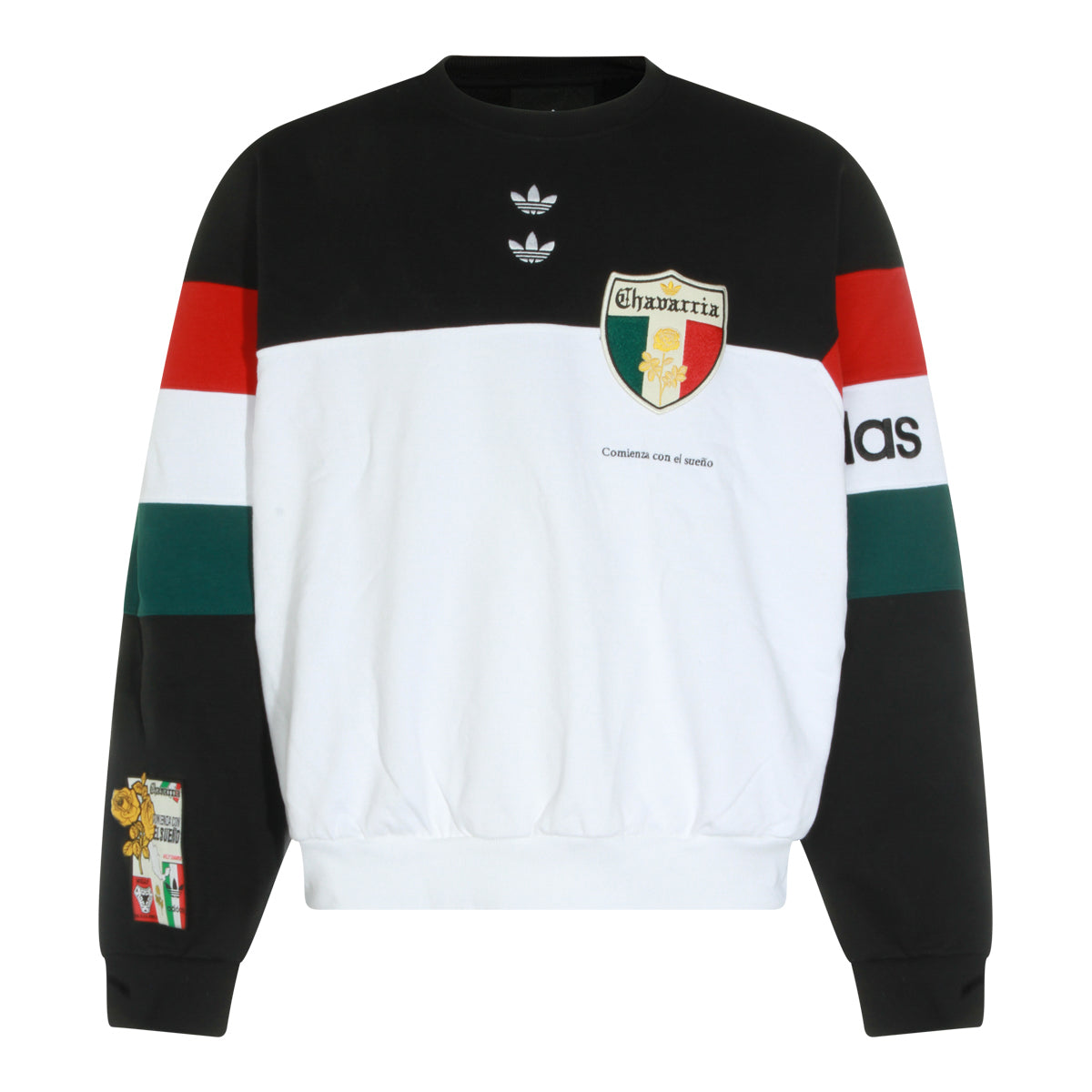 BLACK AND WHITE COTTON SWEATSHIRT
