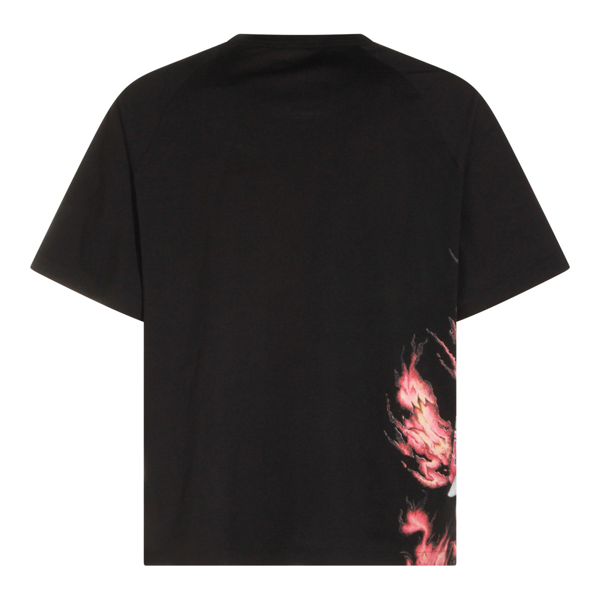 BLACK COTTON PRINTED T-SHIRT