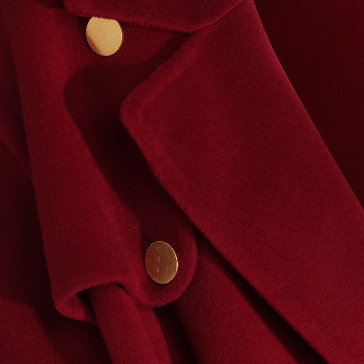 DARK RED WOOL COAT