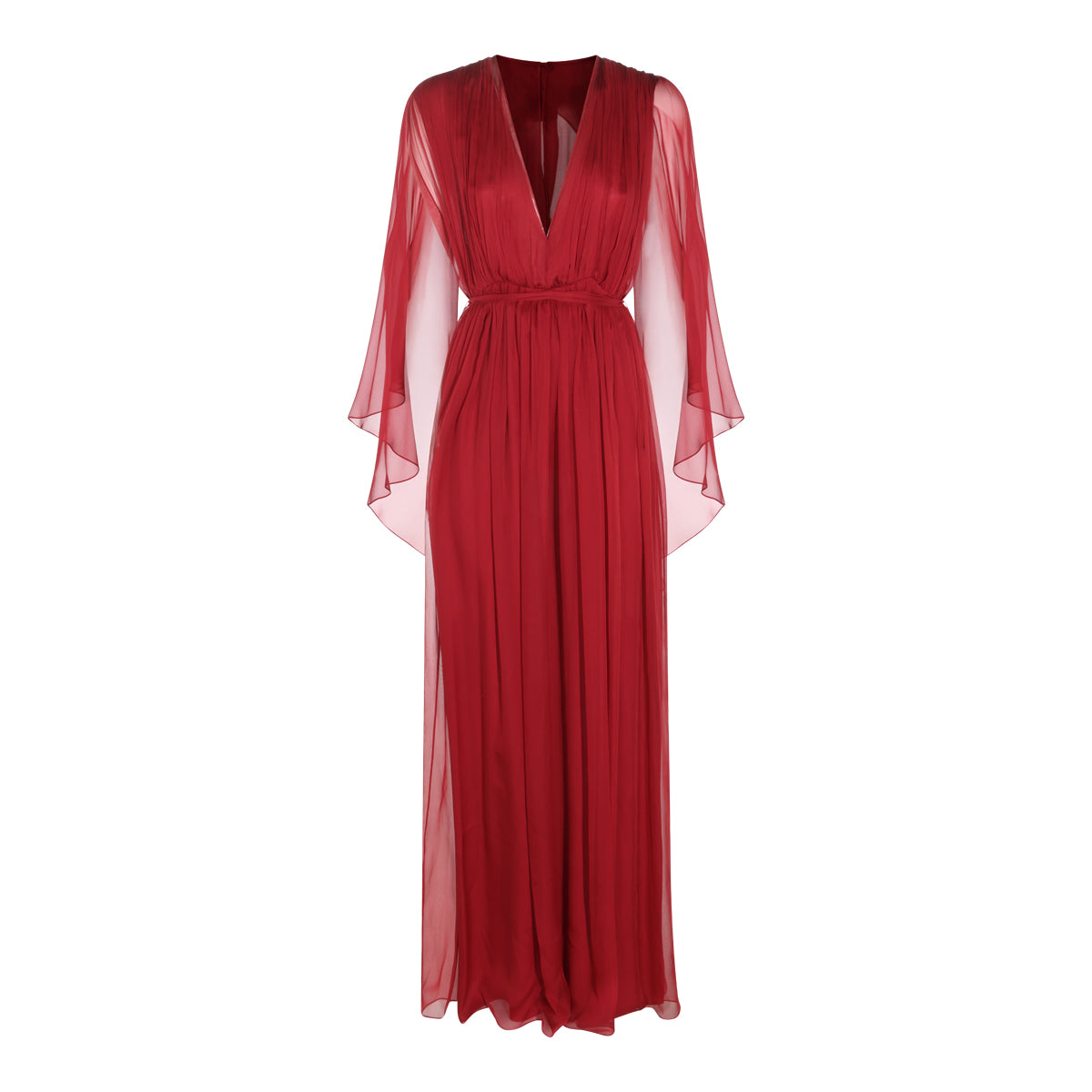 BORDEAUX SILK LONG DRESS