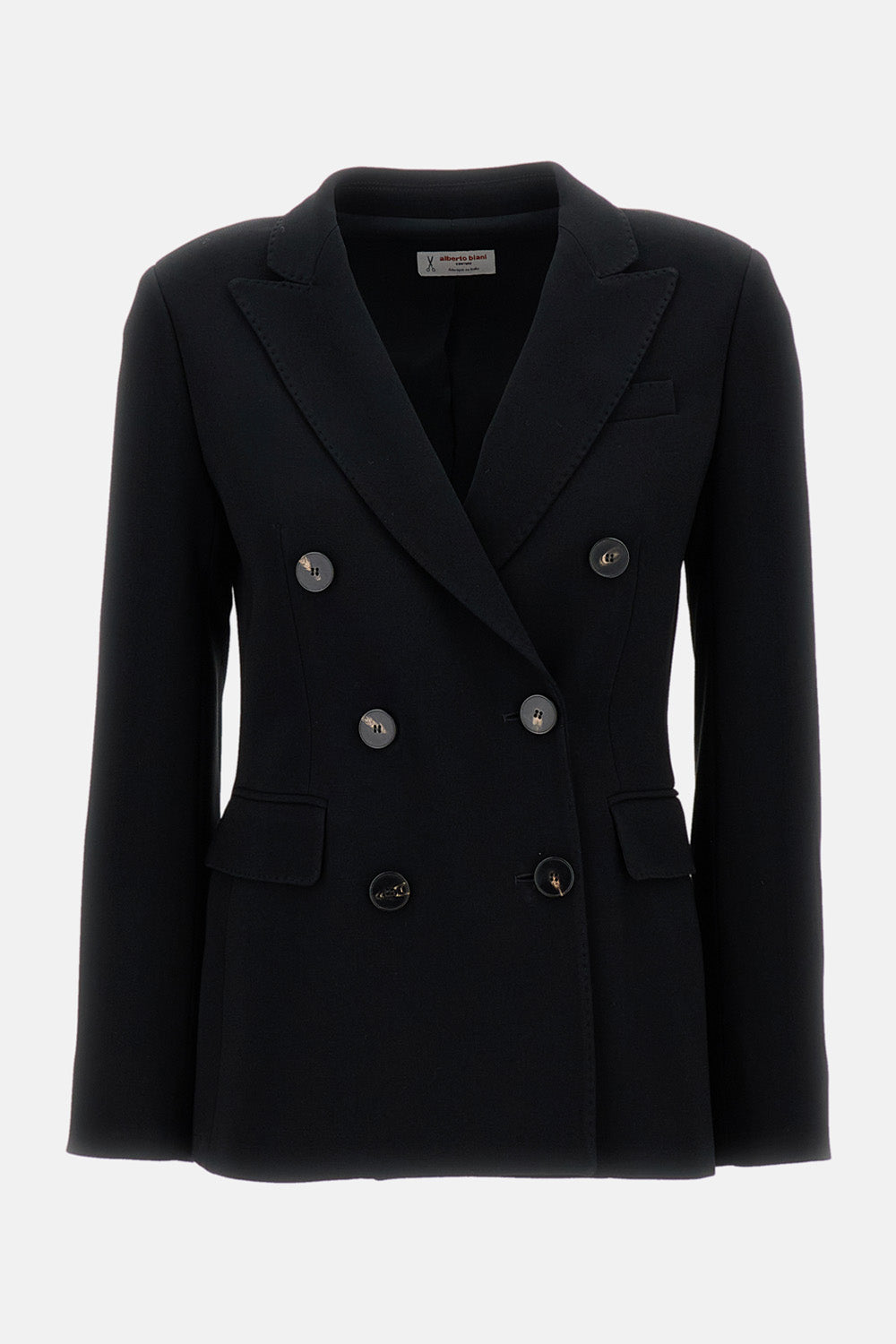 DOUBLE-BREASTED CADY BLAZER