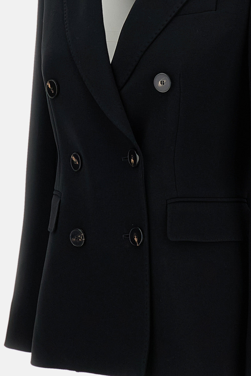 DOUBLE-BREASTED CADY BLAZER