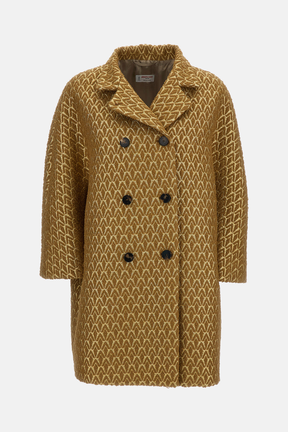 DOUBLE BREASTE JACQUARD COAT