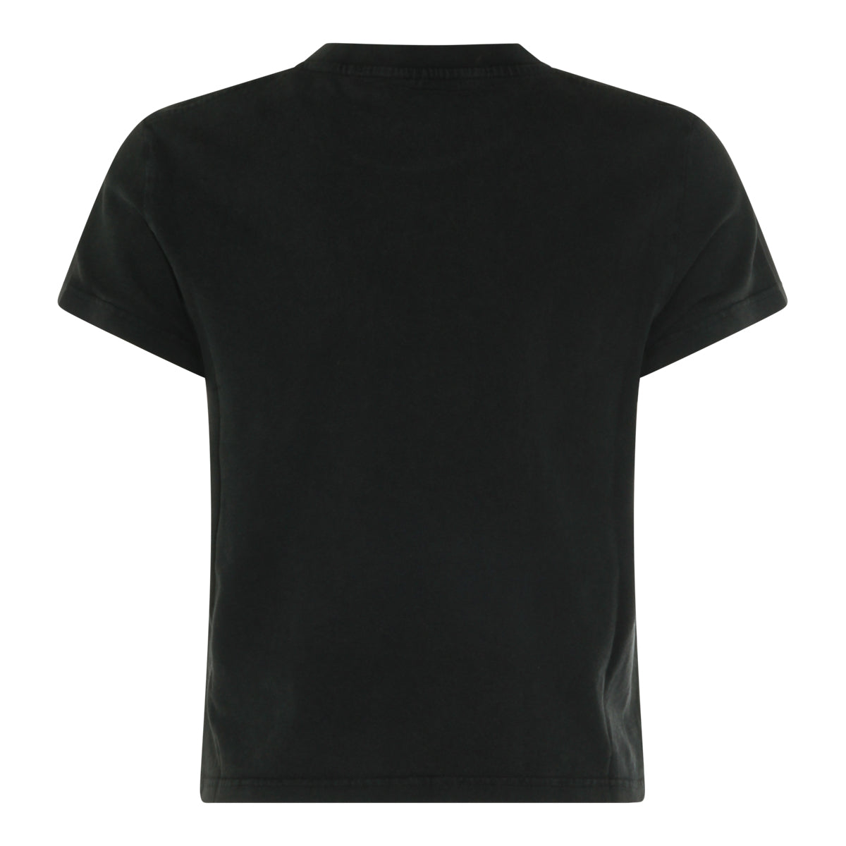 WASHED BLACK COTTON LOGO T-SHIRT