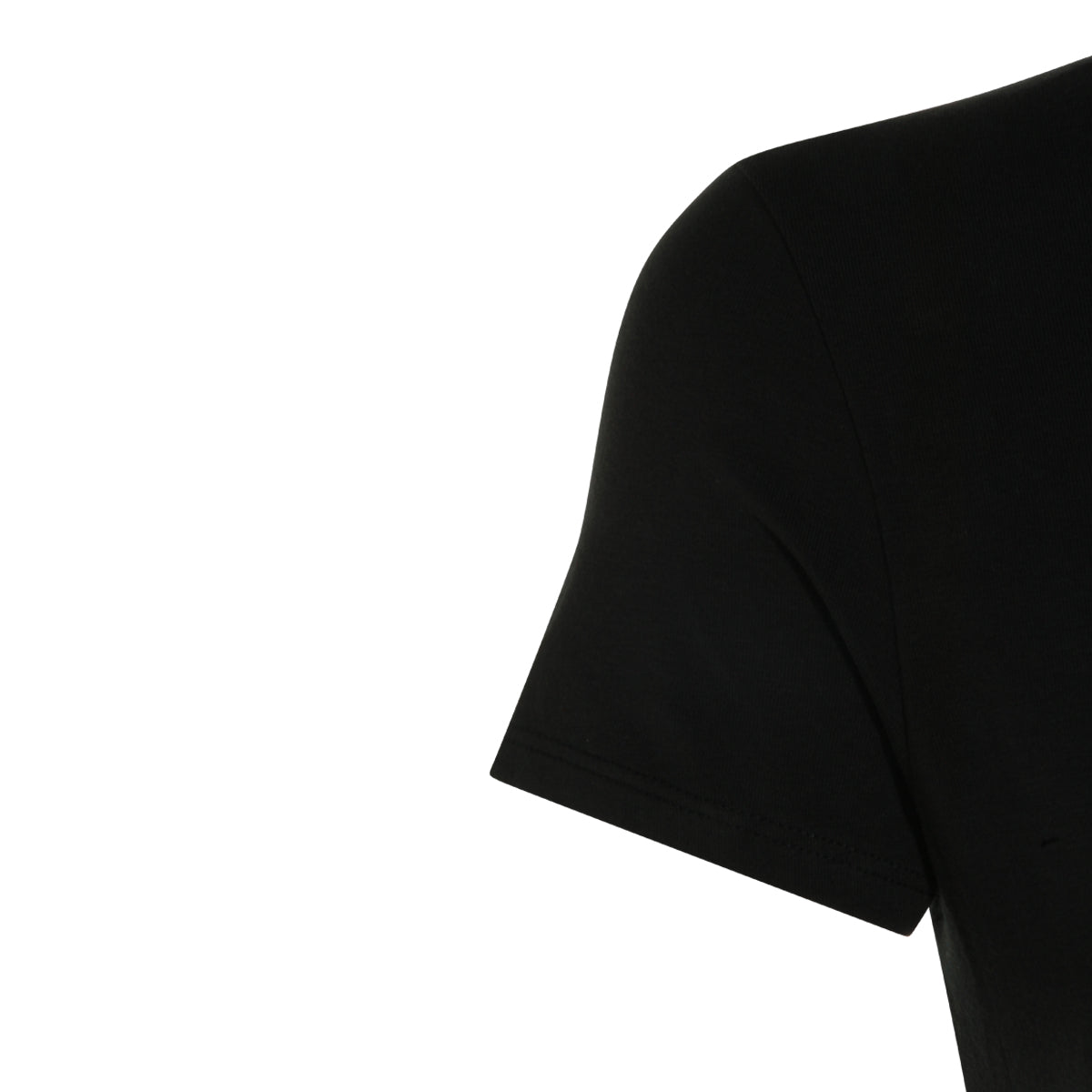 BLACK COTTON LOGO STRETCH DRESS