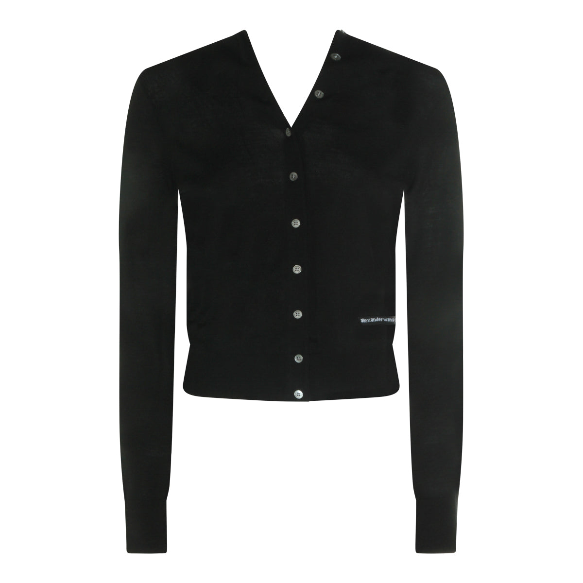 BLACK WOOL CARDIGAN