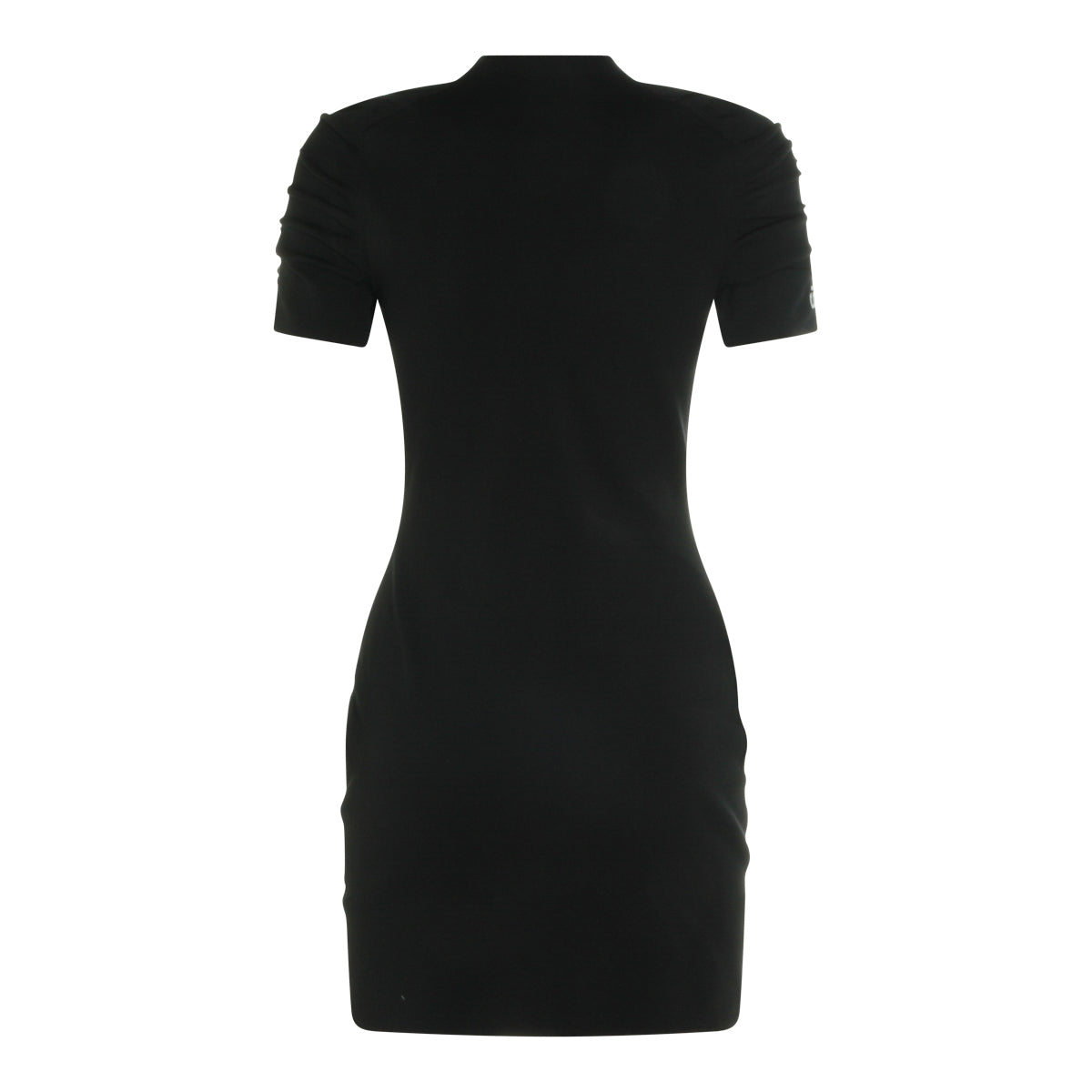 BLACK STRETCH MINI DRESS