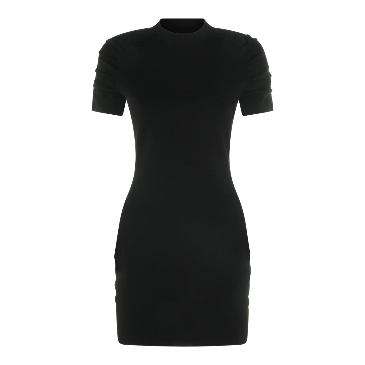 BLACK STRETCH MINI DRESS