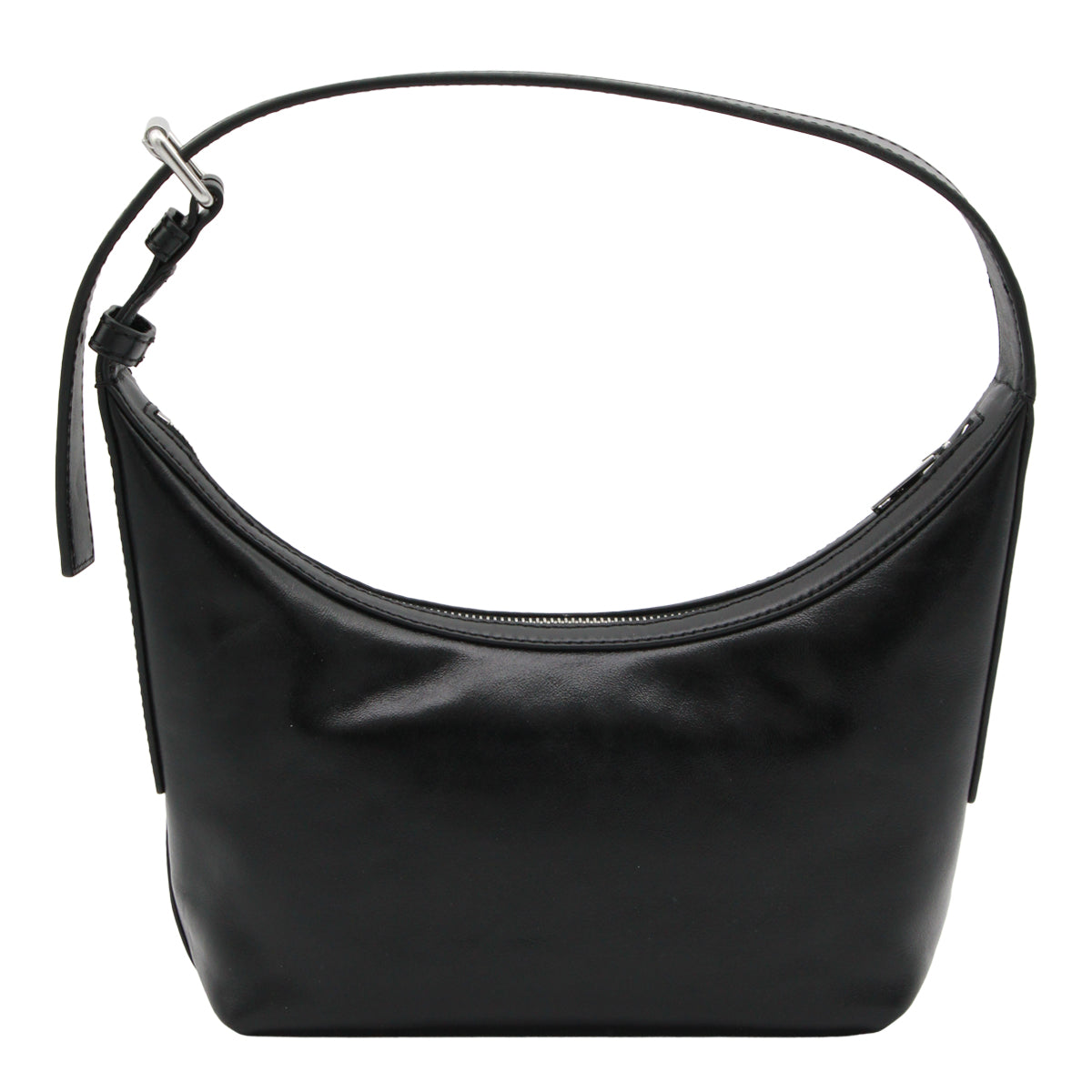 BLACK LEATHER CROSSBODY BAG
