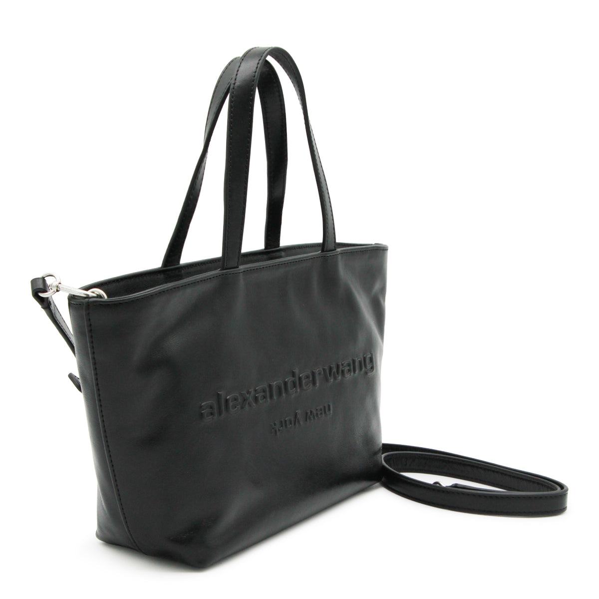 BLACK LEATHER TOTE