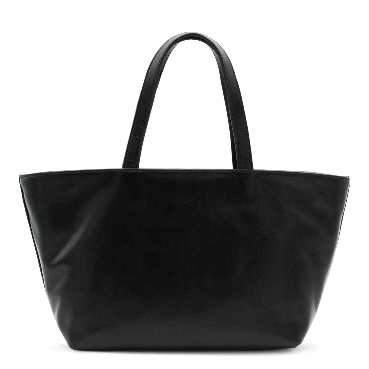 BLACK LEATHER TOTE