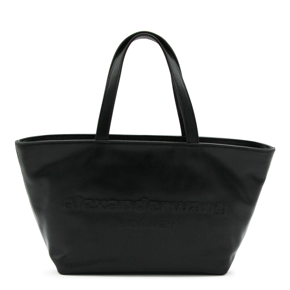 BLACK LEATHER TOTE