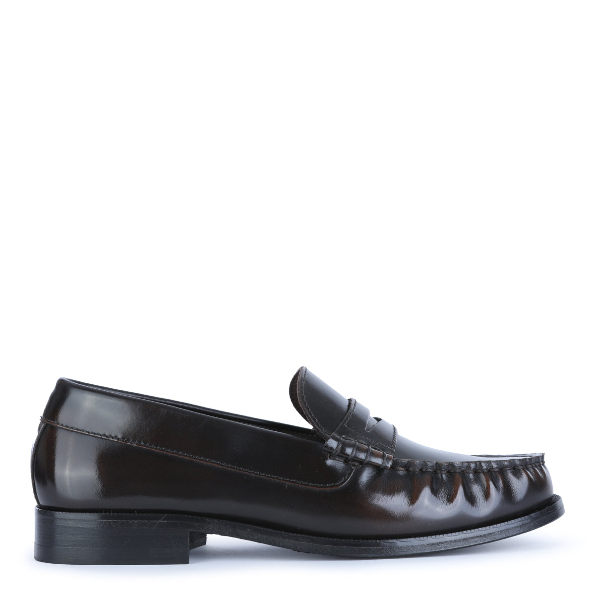 COFFEE LEATHER LOAFERS