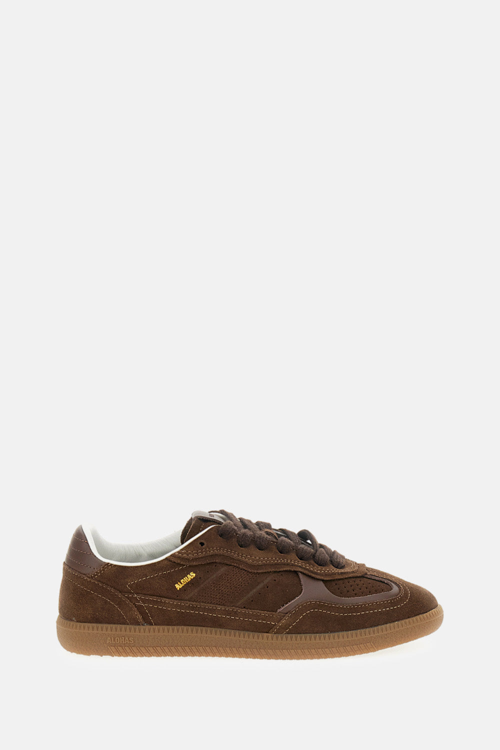 TB.490 RIFE CHOCOLATE BROWN LEATHER SNEAKERS