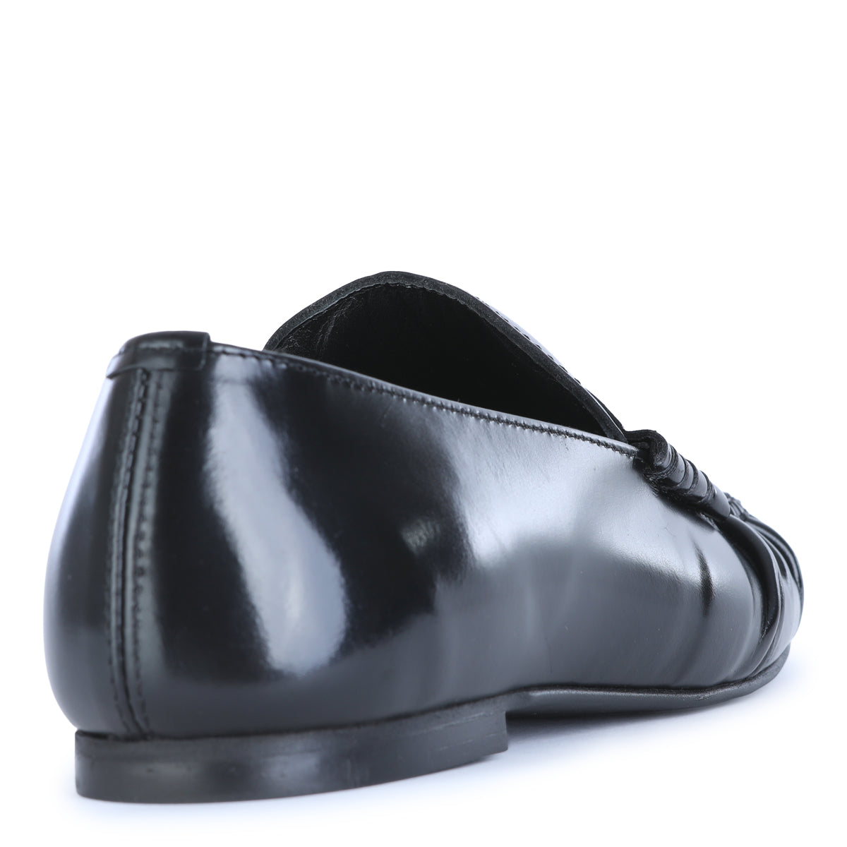 BLACK LEATHER LOAFERS