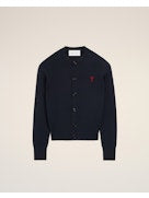 CREWNECK CARDIGAN WITH AMI DE COEUR