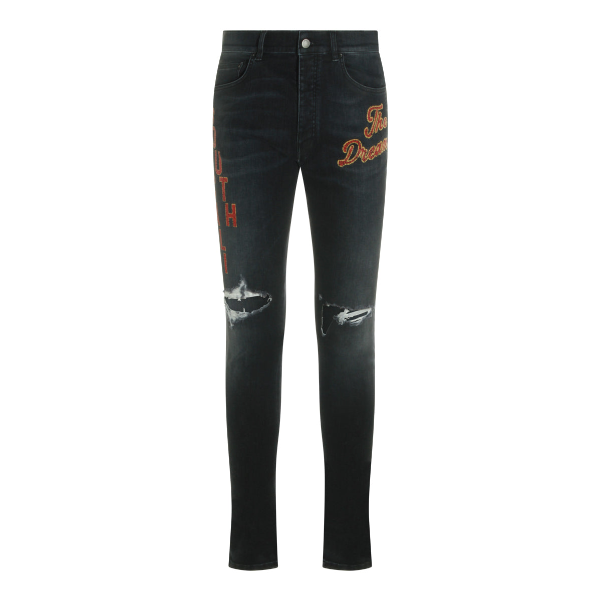 DARK GREY COTTON JEANS