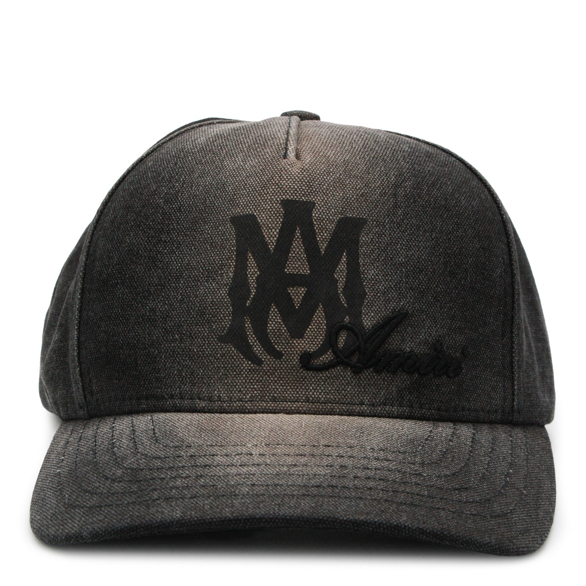 GREY COTTON MA SCRIPT BASEBALL CAP