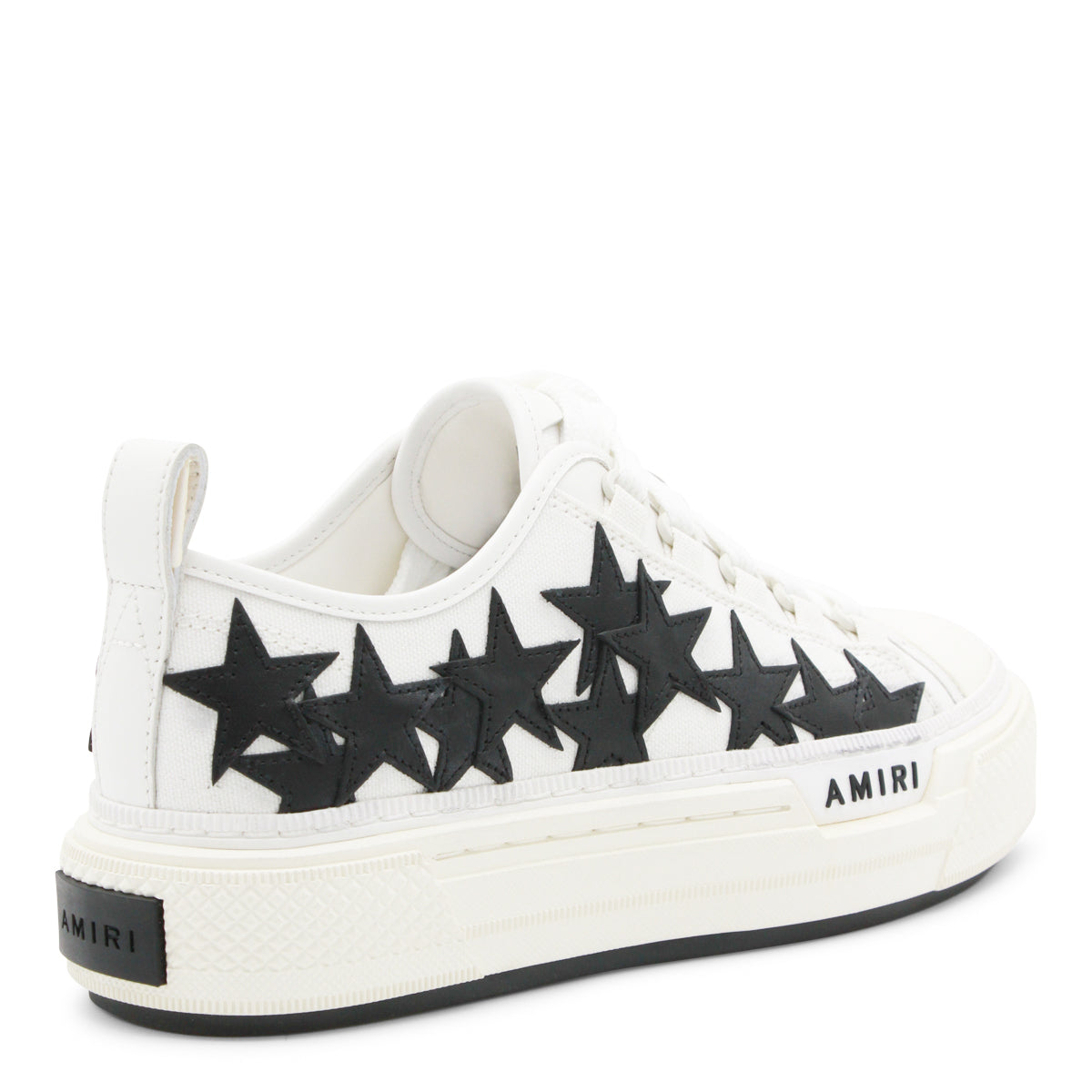 WHITE AND BLACK STARS COURT SNEAKERS