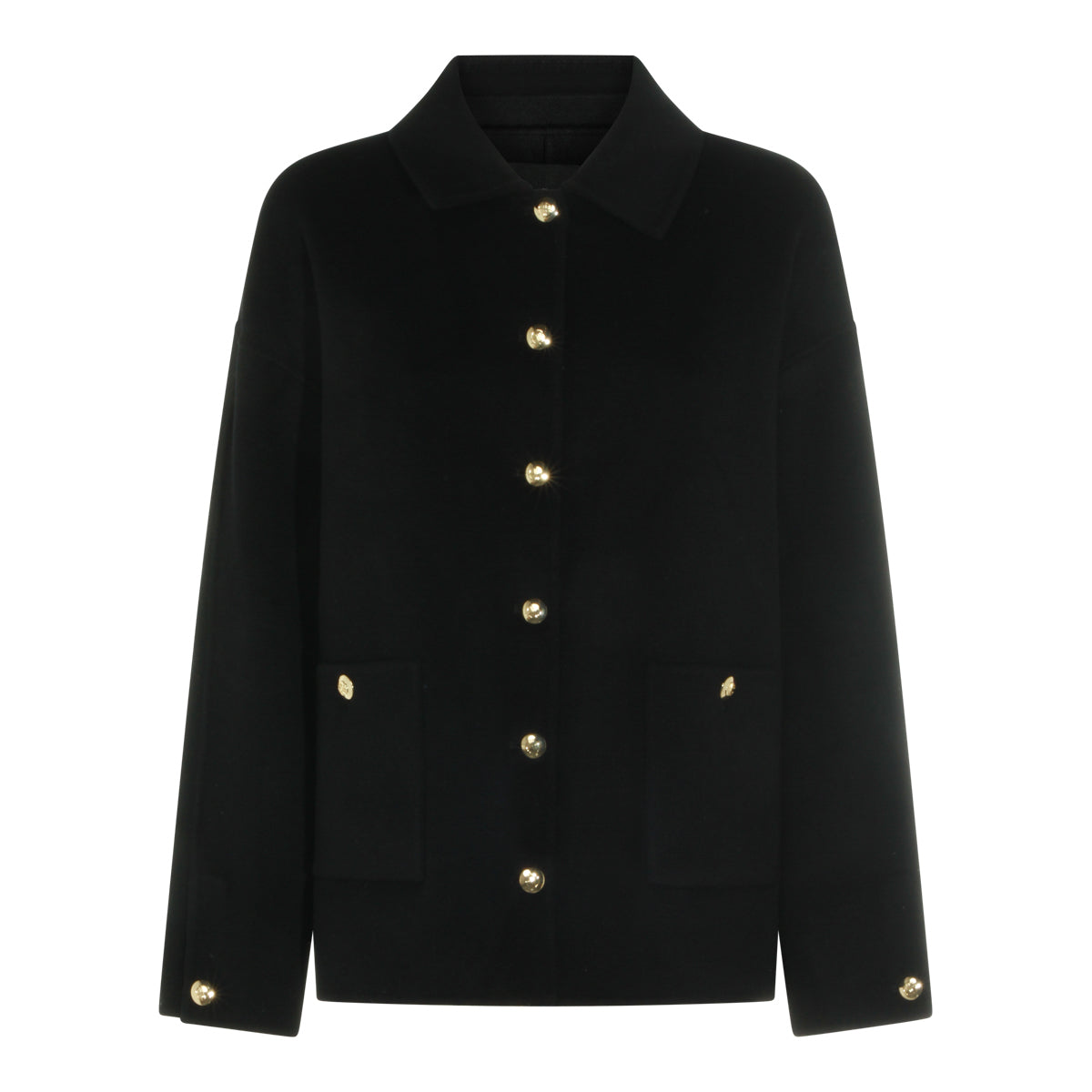 BLACK WOOL LUKA CASUAL JACKET