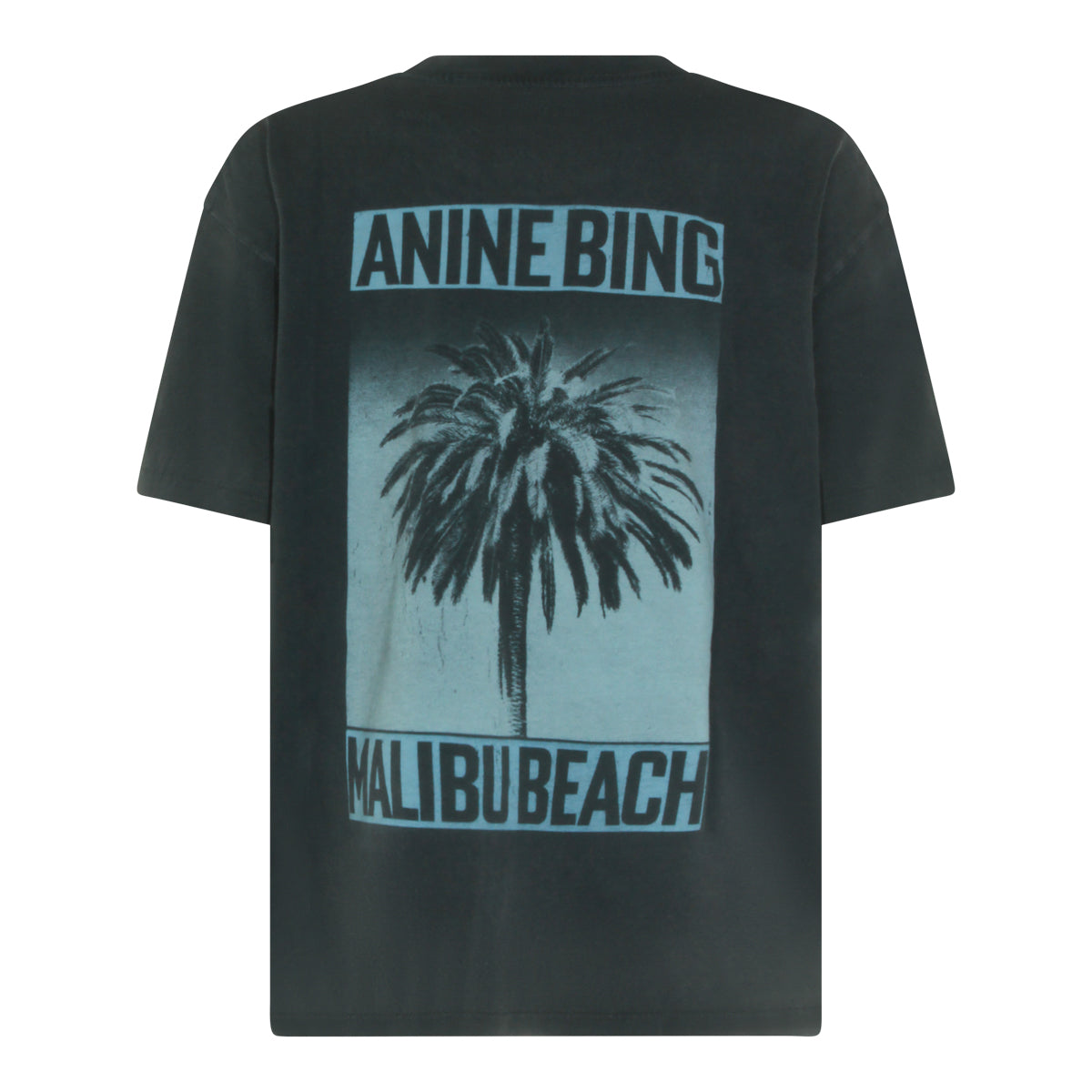 BLACK COTTON CADE TEE PALM T-SHIRT