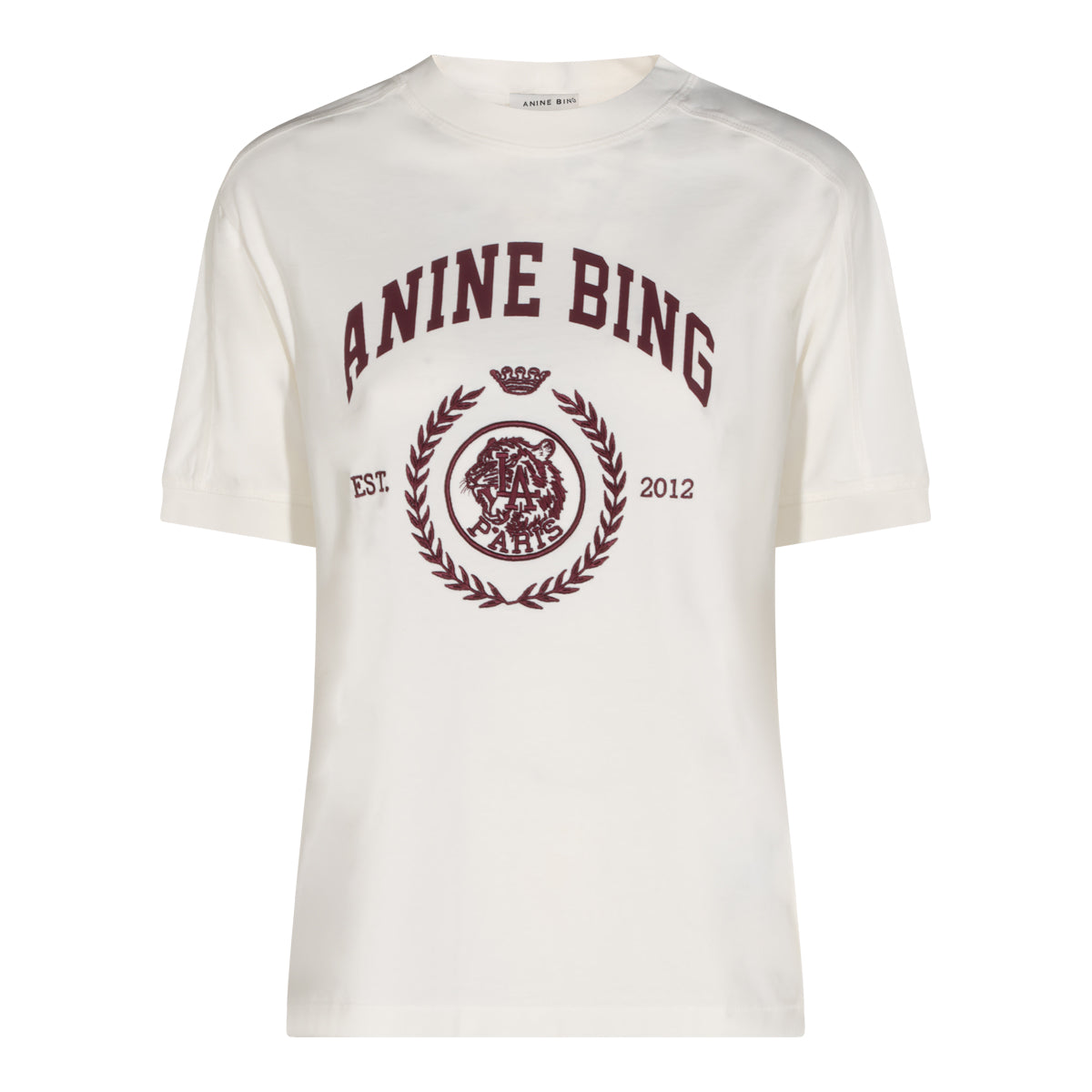 ECRU COTTON JAYLIN TEE COLLEGIATE T-SHIRT