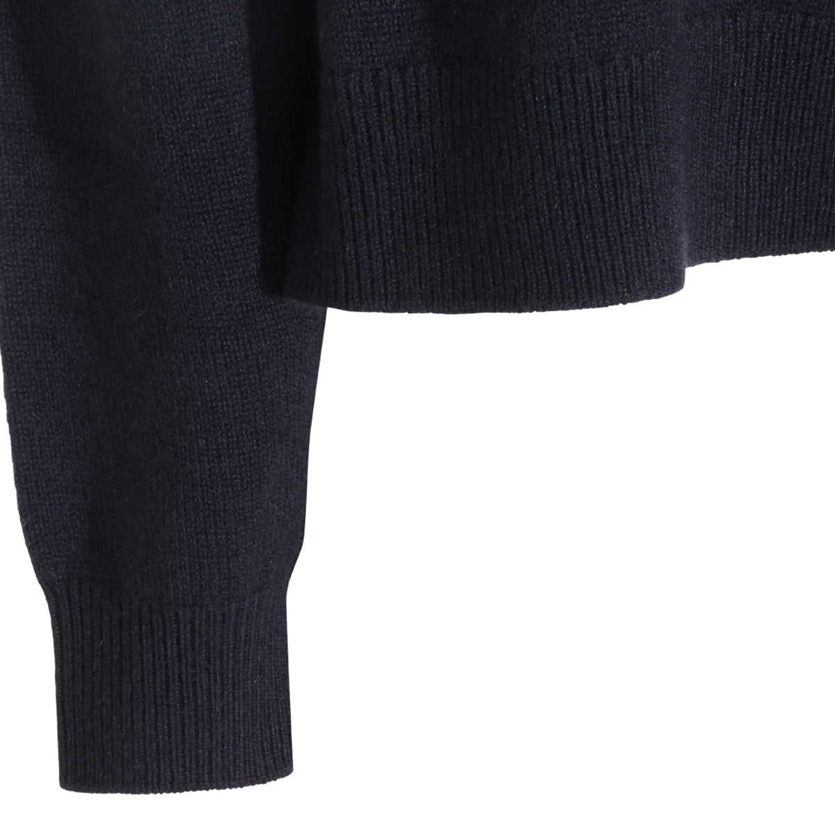 NAVY CASHMERE LEE POLO SWEATER