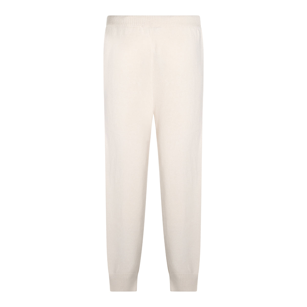 ECRU WOOL AND SILK BLEND PANTS