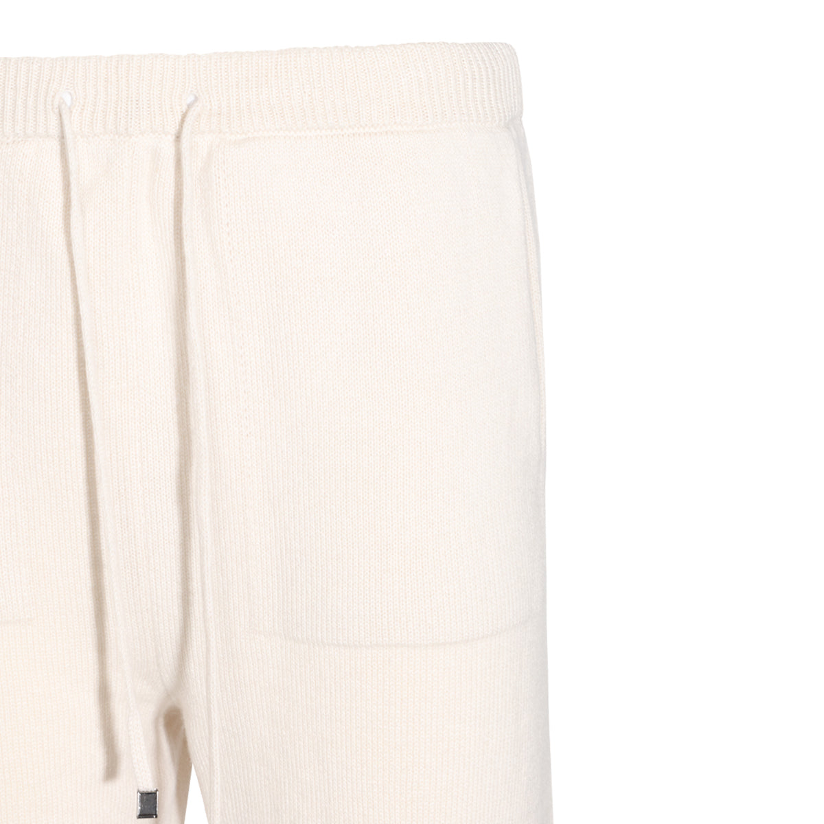 ECRU WOOL AND SILK BLEND PANTS