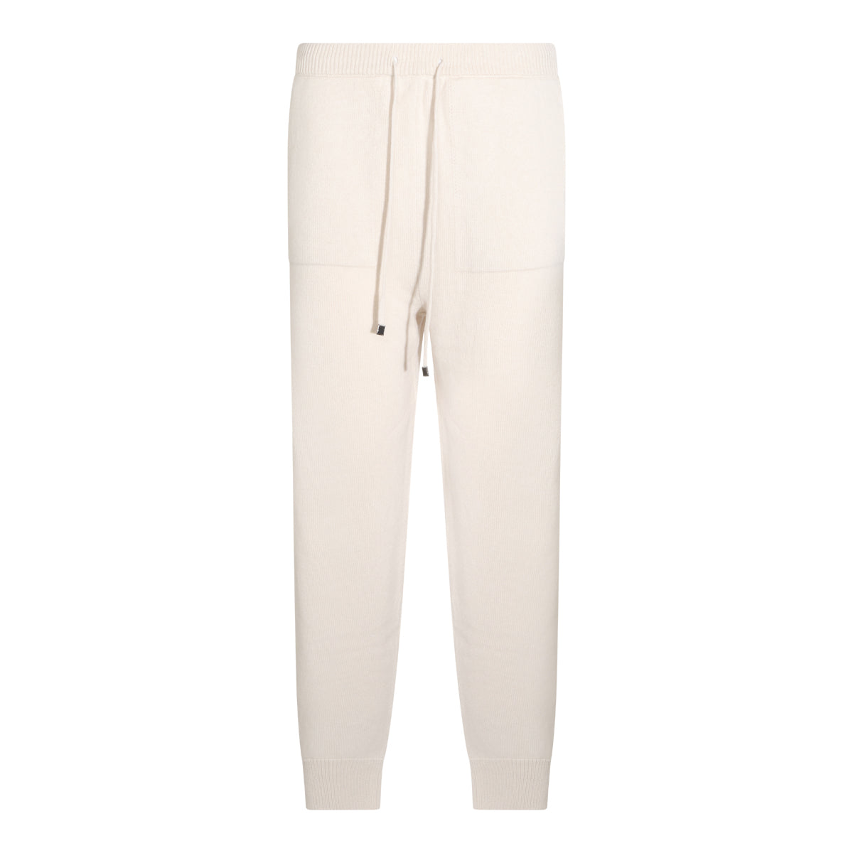 ECRU WOOL AND SILK BLEND PANTS
