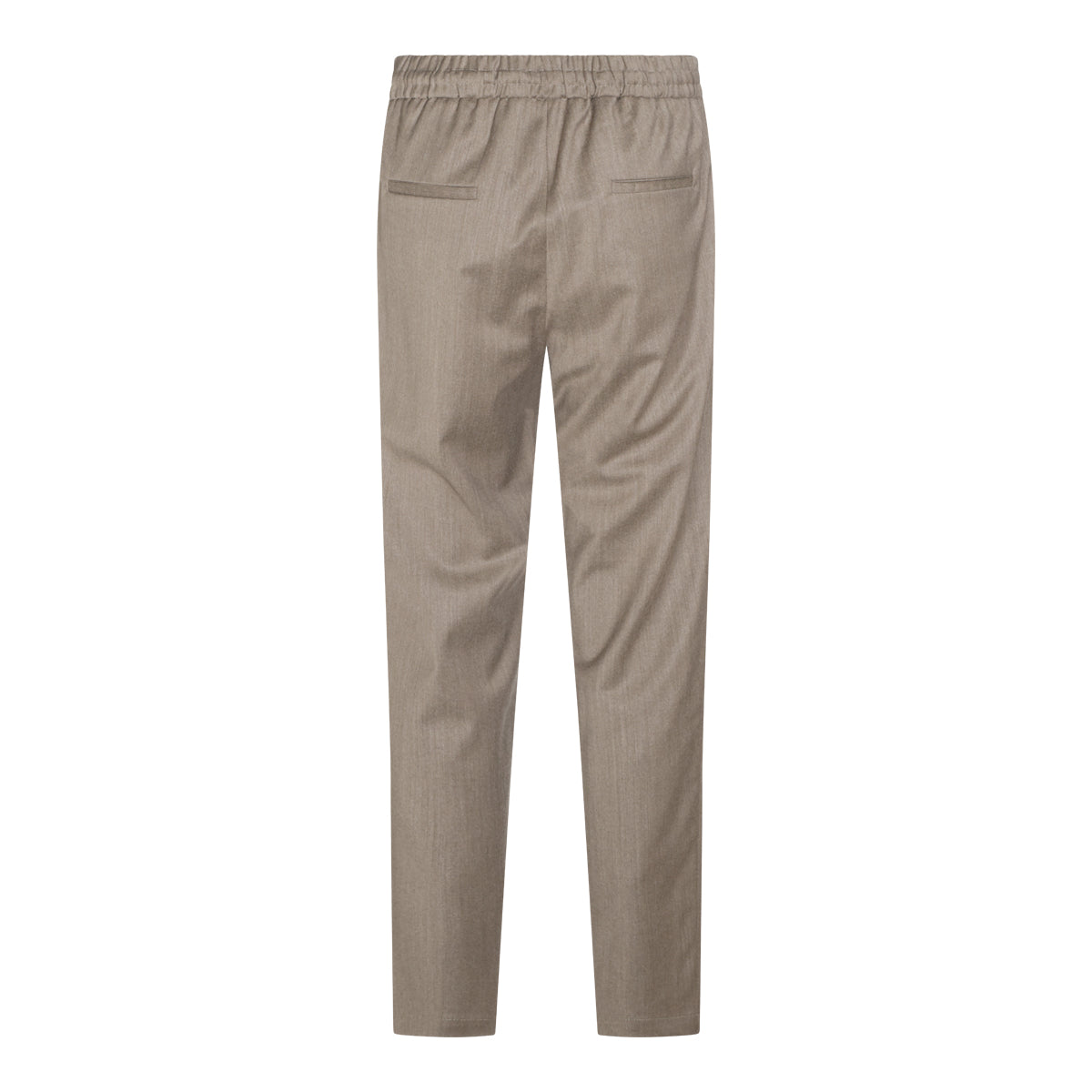 KHAKI WOOL BLEND PANTS