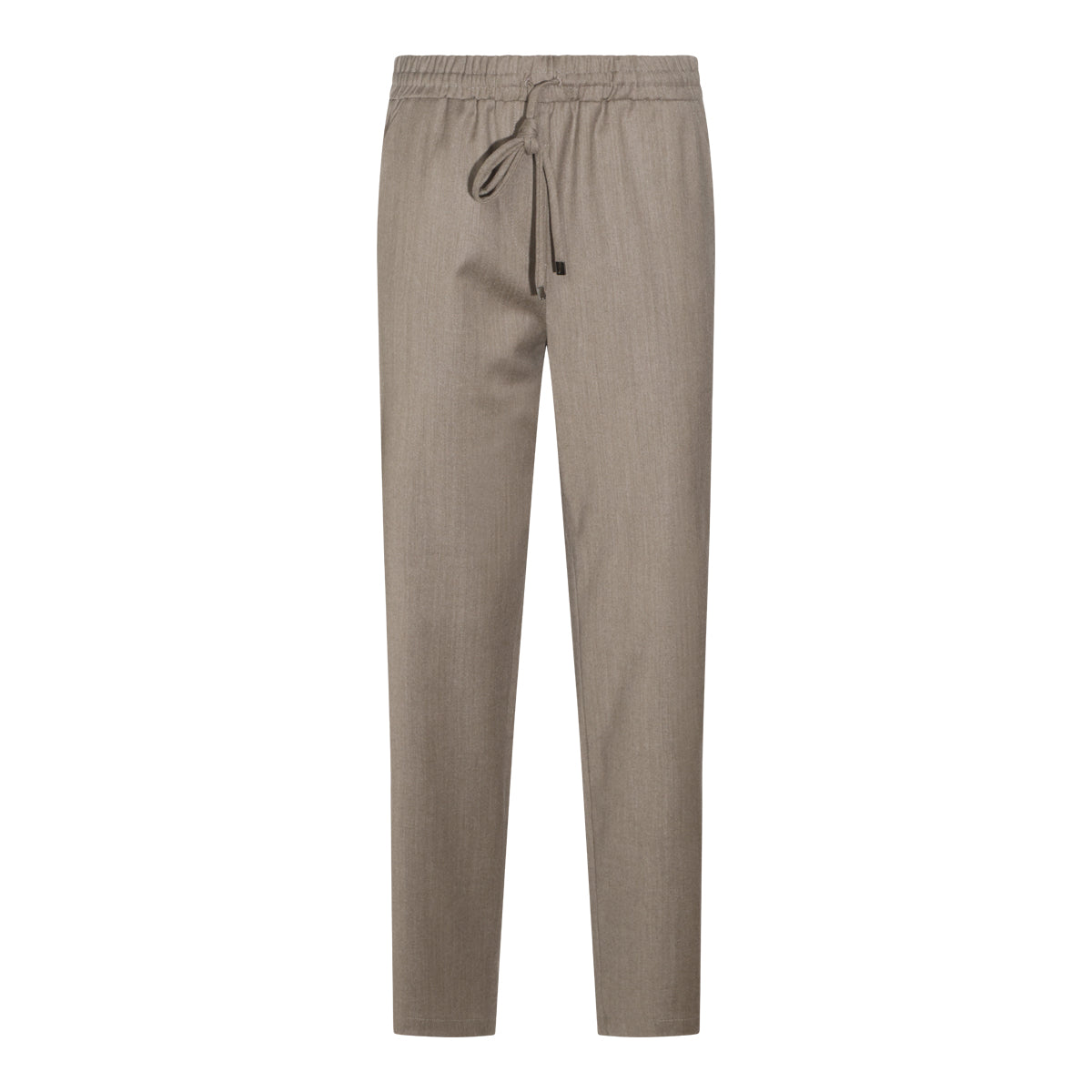 KHAKI WOOL BLEND PANTS