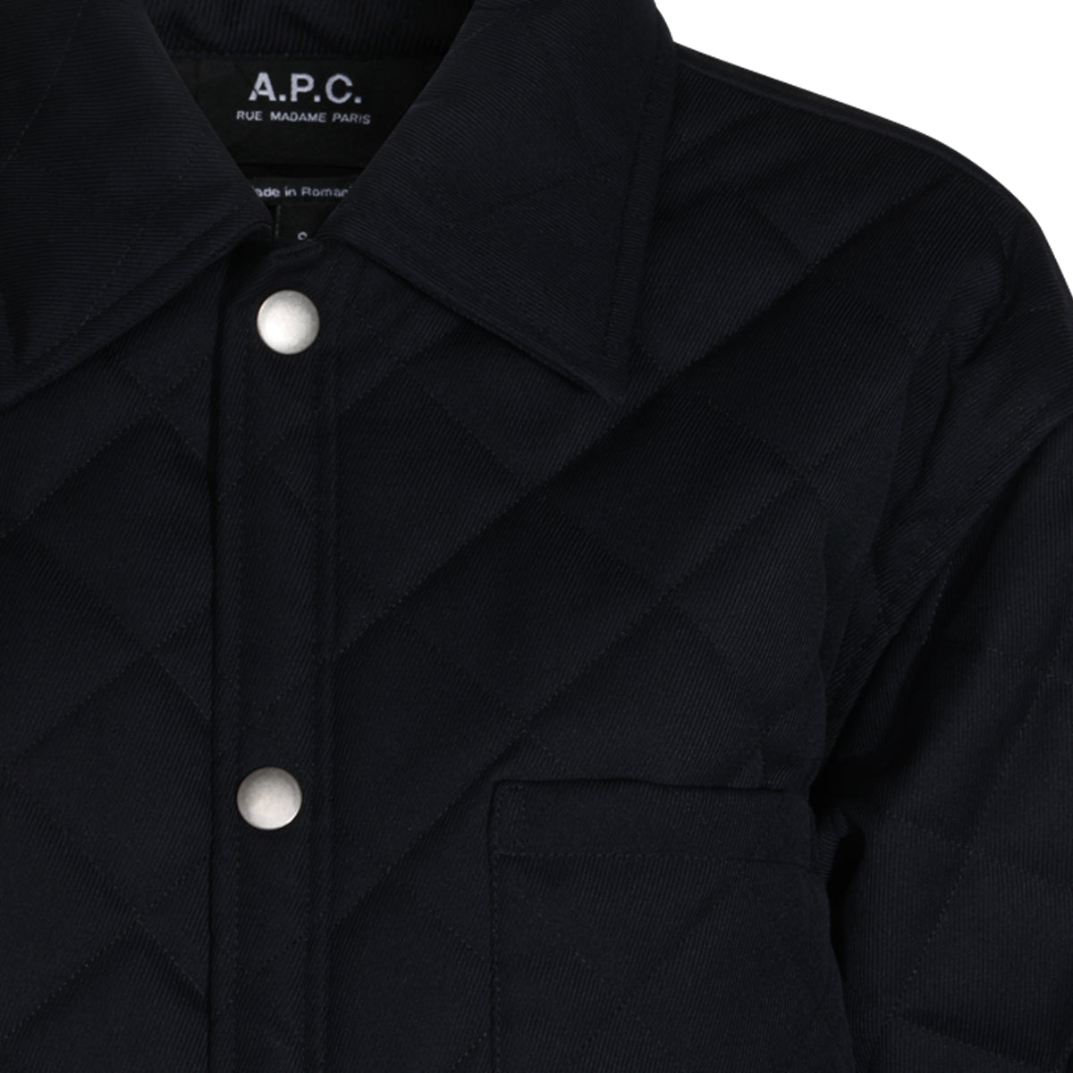 DARK NAVY VIRGIN WOOL BLEND DOWN JACKET